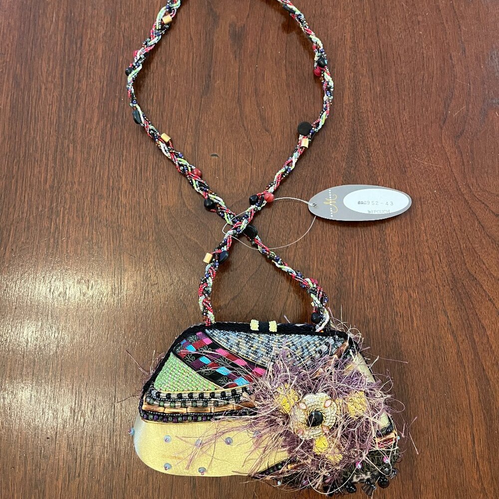 2004 Mary Frances Beaded and Featherd Clutch